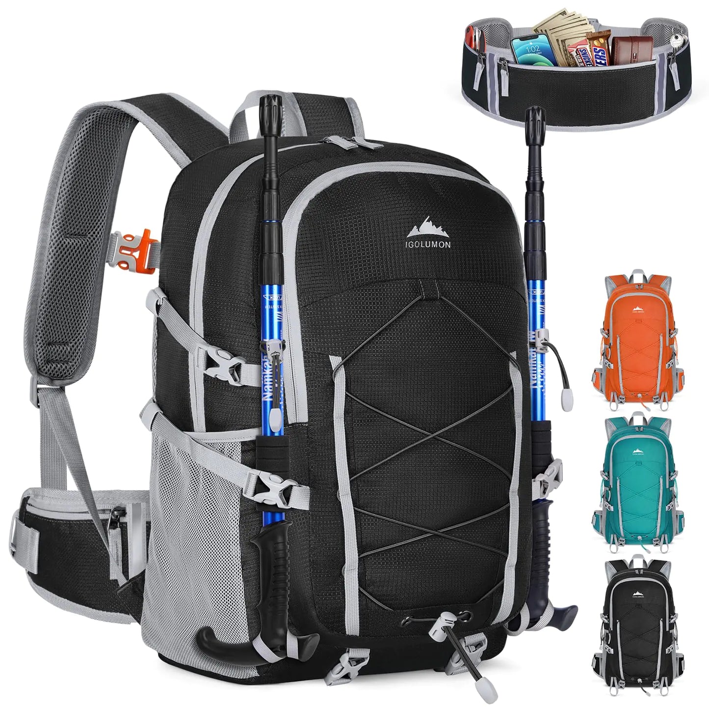 Mochila Outdoor 40L Impermeable | Kazefit / 40L Waterproof Outdoor Backpack | Kazefit